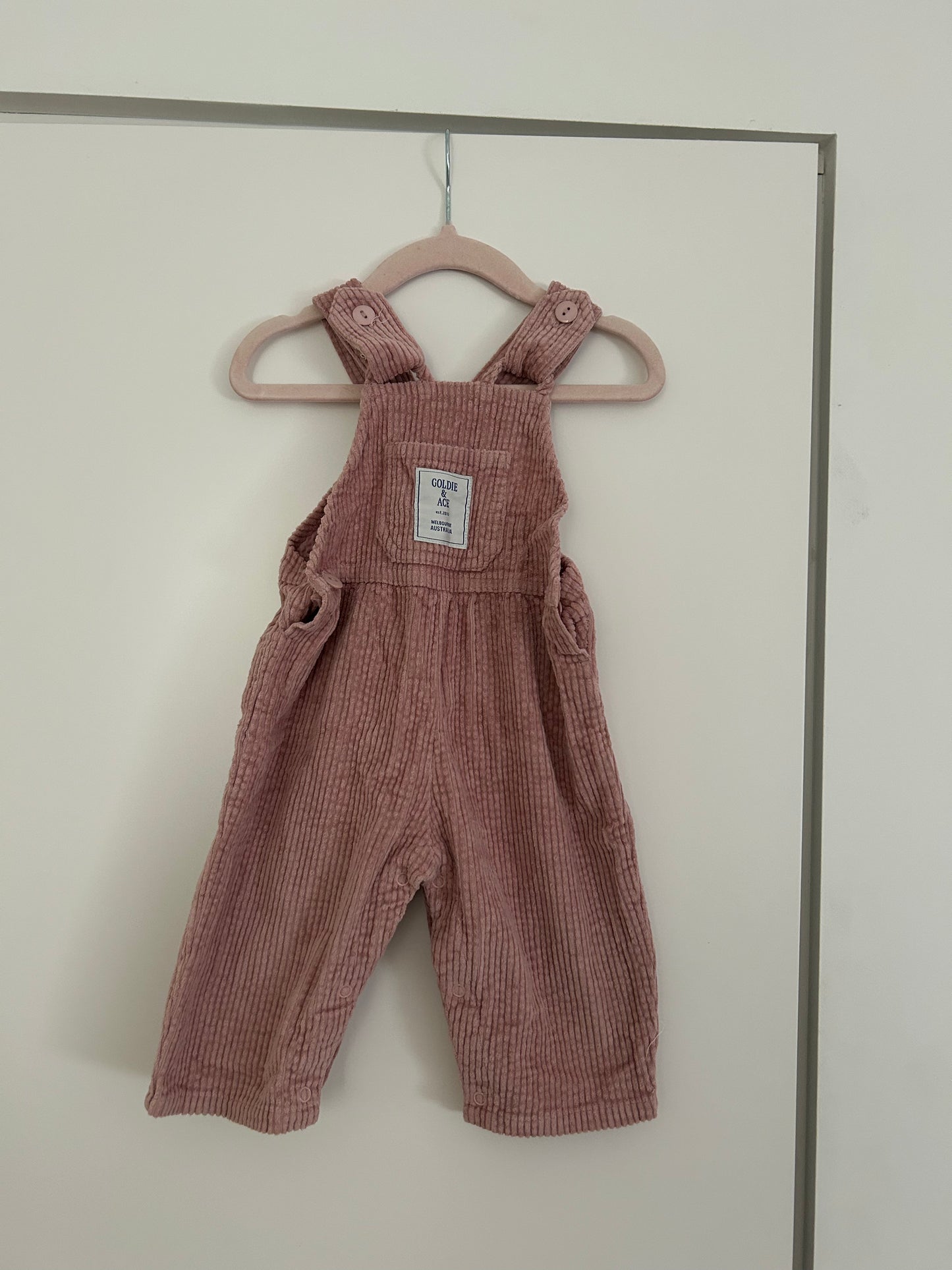 Goldie + Ace Pink Overalls